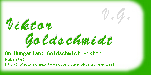 viktor goldschmidt business card